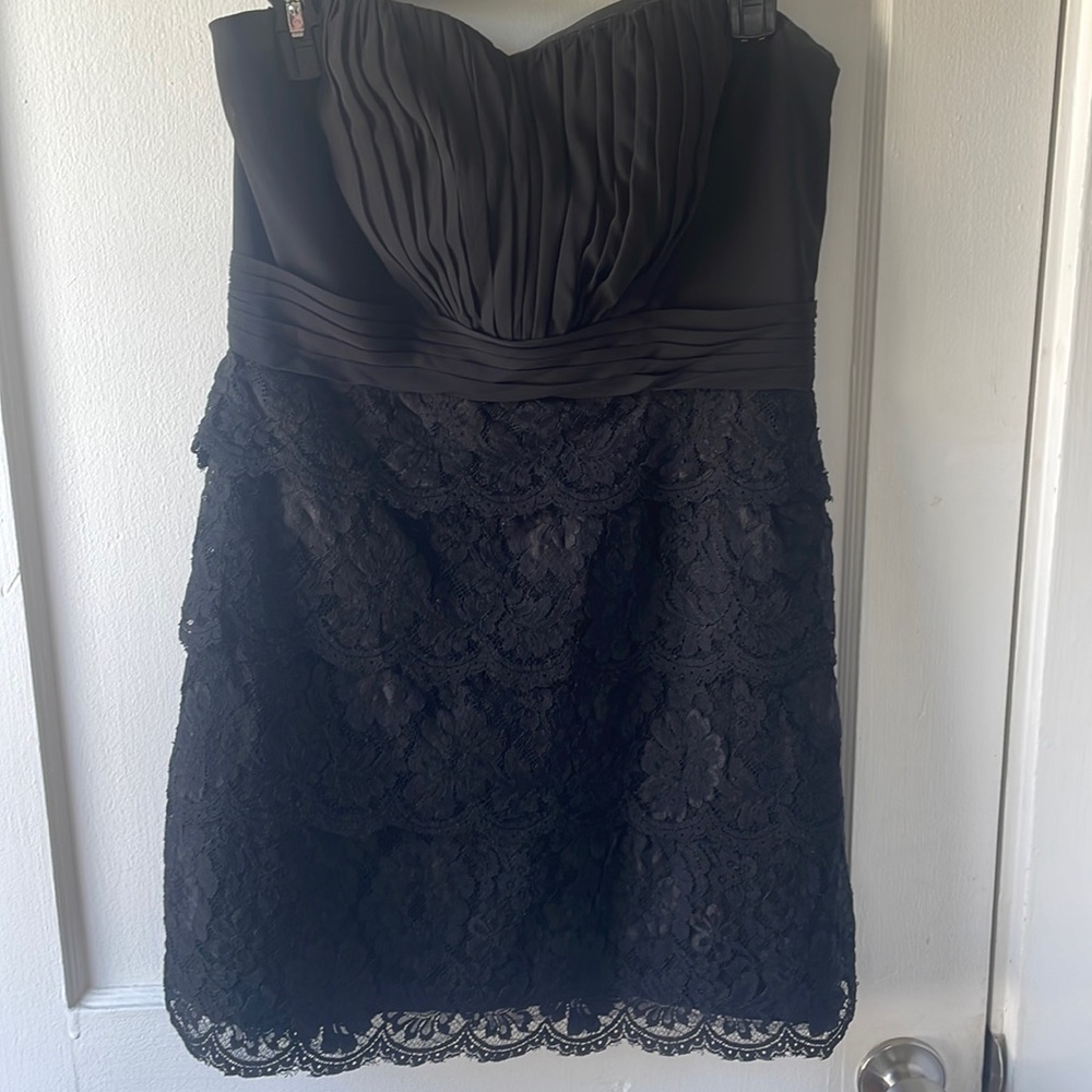 David’s Bridal Strapless Little Black Dress